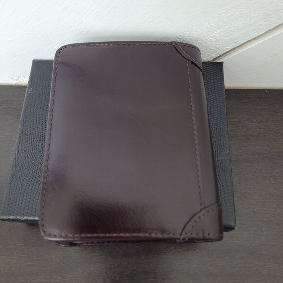 NEW MANBANG Men's Genuine Cowhide Leather Extra Capacity RFID Bifold Wallet 12CT - Picture 9 of 10